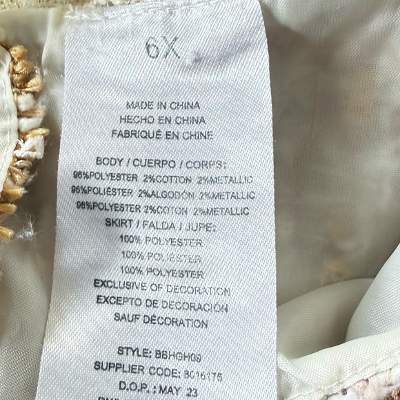 Stylish Cream and Brown Kids Coat and Dress size Toddler girl 6x - Picture 6 of 9